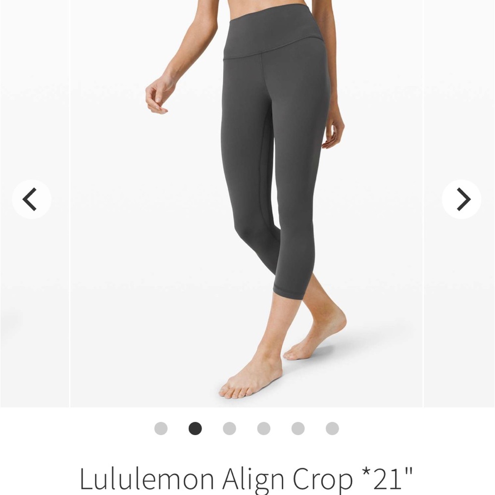 lululemon align crop 21" Graphite Gray